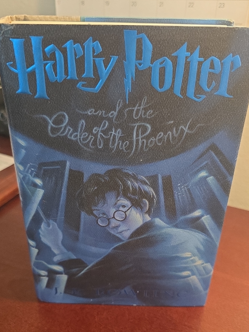 Harry Potter Hardcover Book with Deep Blue Cover Text